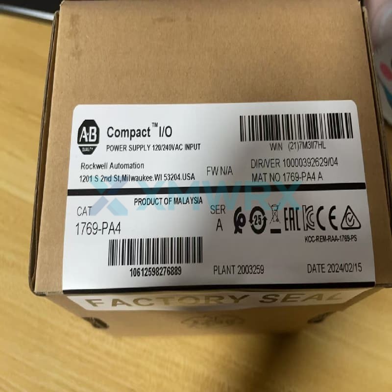 Allen Bradley  1769-PA4/A  CompactLogix System AC Input Power Module