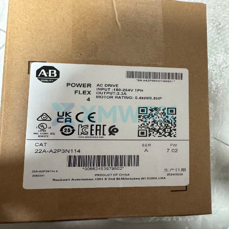 Allen Bradley  22A-A2P3N114/A  PowerFlex 4 Series Compact AC Frequency Inverters