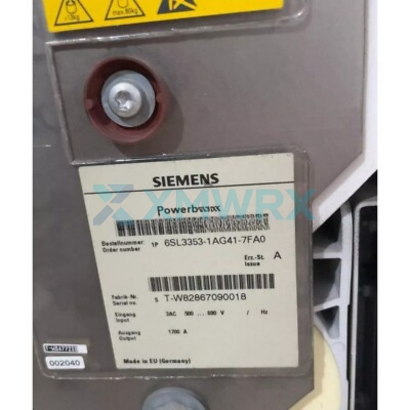 SIEMENS  6SL3353-1AG41-7FA0  *Spare part* SINAMICS Replacement power block for 600-690V 3AC, 50/60 Hz, 1700A Smart Line Module rectifier Painted modules and nickel-plated busbars
