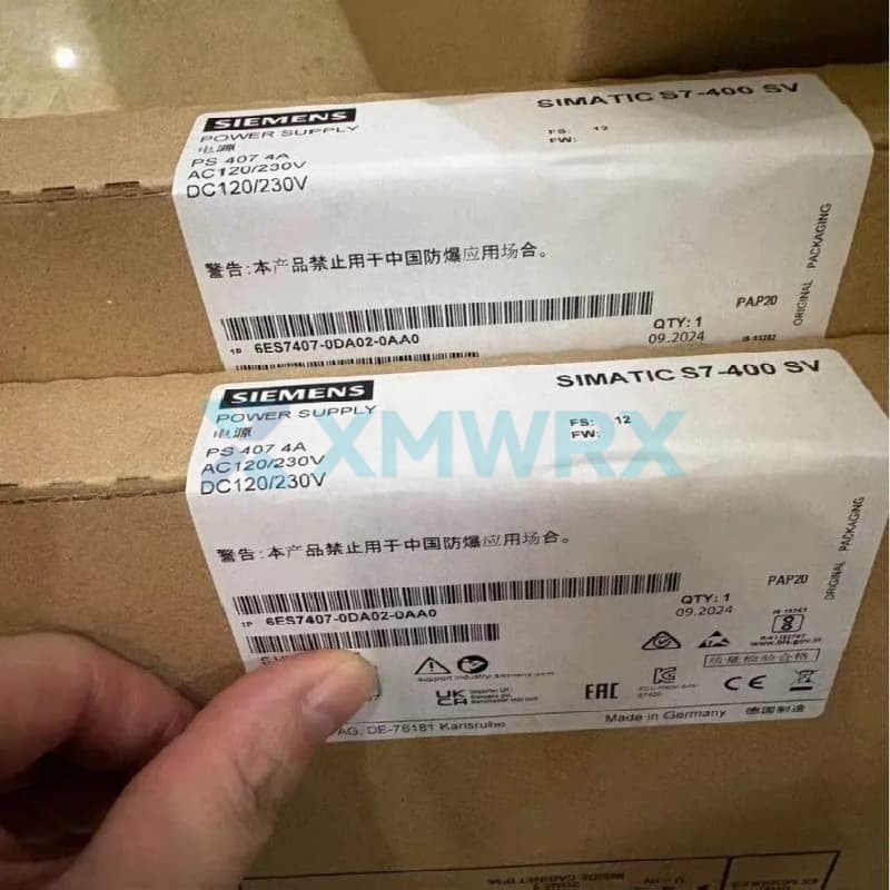 SIEMENS  6ES7407-0DA02-0AA0  SIMATIC S7-400 Series PLC Power Module