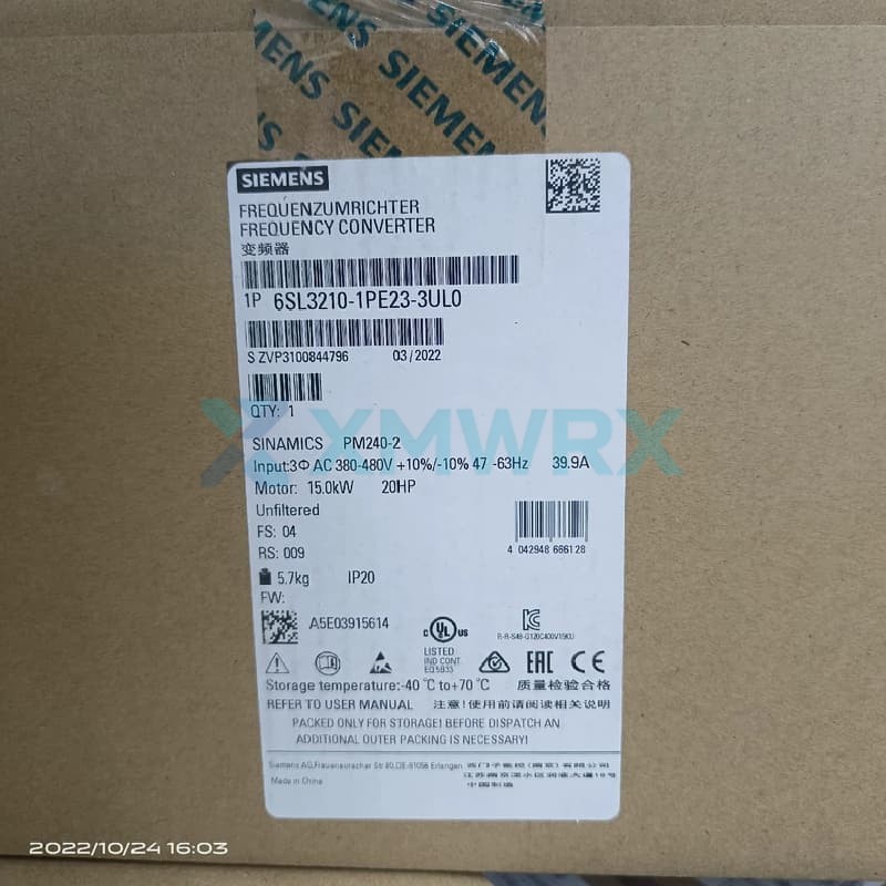 SIEMENS  6SL3210-1PE23-3UL0  SINAMICS G120 series power modules (PM240-2)